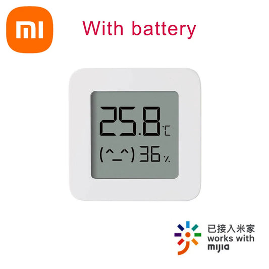 XIAOMI Mijia Bluetooth Termômetro 2 Sem Fio Inteligente Elétrico Higrômetro Digital Termômetro Funciona com Bateria