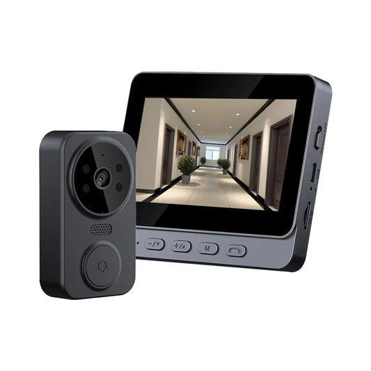 2.4g sem fio visual intercom campainha de vídeo sistema de intercomunicação hd monitoramento campainha intercomunicador bidirecional 4.3 Polegada tela ips