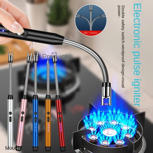 Ignição ignição de pulso de arco recarregável mosquete cozinha isqueiro vela USB fire stick