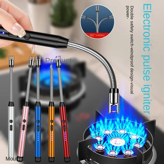 Ignição ignição de pulso de arco recarregável mosquete cozinha isqueiro vela USB fire stick