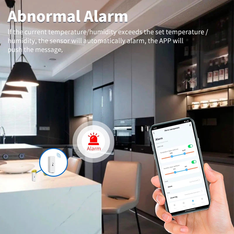 Tuya wifi/zigbee sensor de temperatura e umidade termômetro interno controle de vida inteligente para trabalho em casa com alexa google assistente