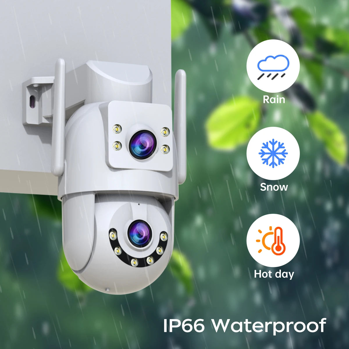Jooan 4k 8mp hd wifi câmera ptz ao ar livre 5g wifi lente dupla câmeras ip de segurança 5x zoom ai rastreamento onvif cctv câmera de vigilância