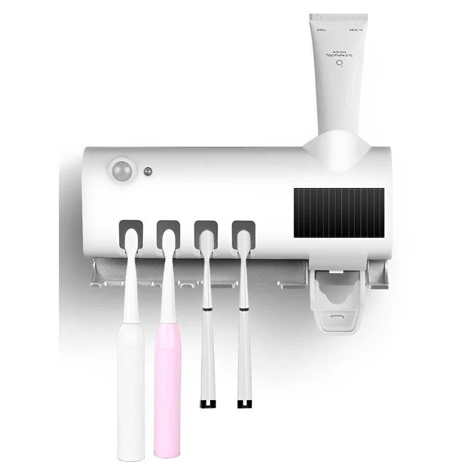 Aplicador Pasta de Dente Suporte Dispenser Escova Automático Com Esterilizador Uv