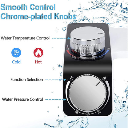 Acessório para assento de vaso sanitário, bidê, não elétrico, autolimpante, bicos duplos, misturador de água quente e fria, acessórios de banheiro para mulheres, pulverizador
