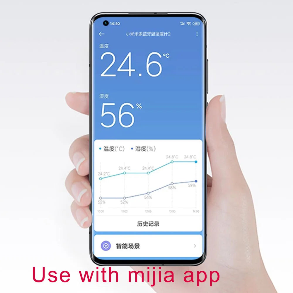 XIAOMI Mijia Bluetooth Termômetro 2 Sem Fio Inteligente Elétrico Higrômetro Digital Termômetro Funciona com Bateria