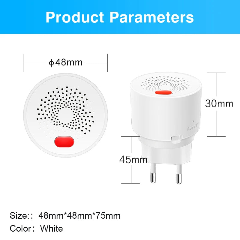 Tuya inteligente wifi sensor de gás natural combustível doméstico detector de vazamento de gás lpg proteção de segurança contra incêndio com alexa google