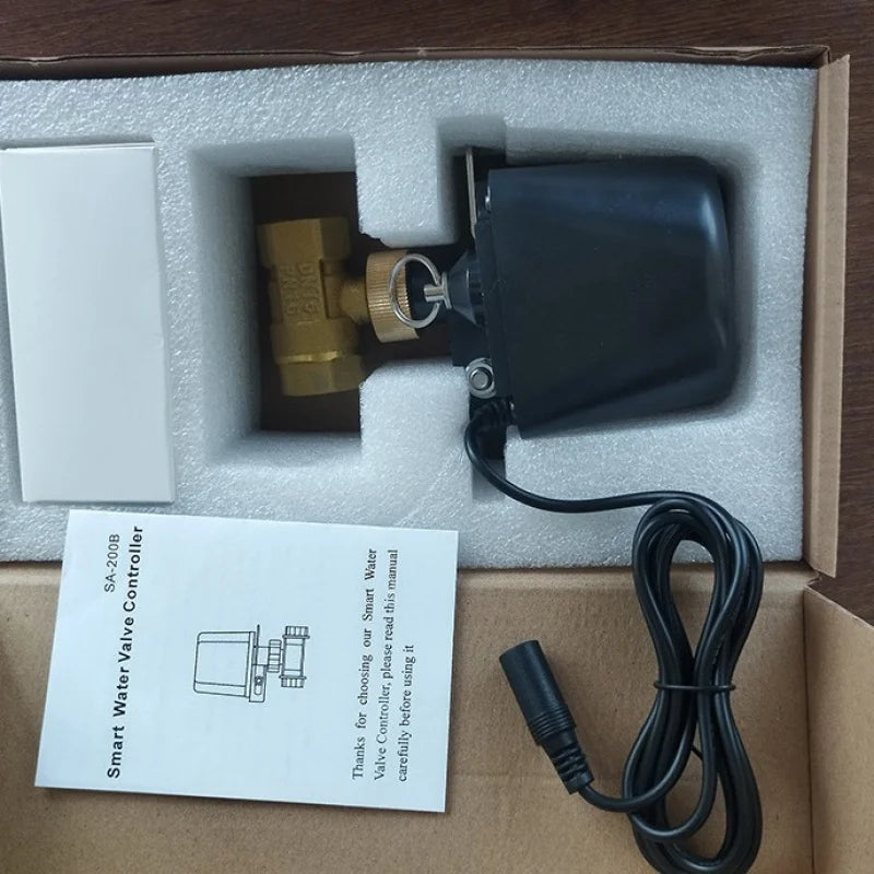 Atuador inteligente de válvula de esfera WiFi Tuya com controle de voz - Sistema de irrigação automática DIY para automação de água/gás em casa inteligente