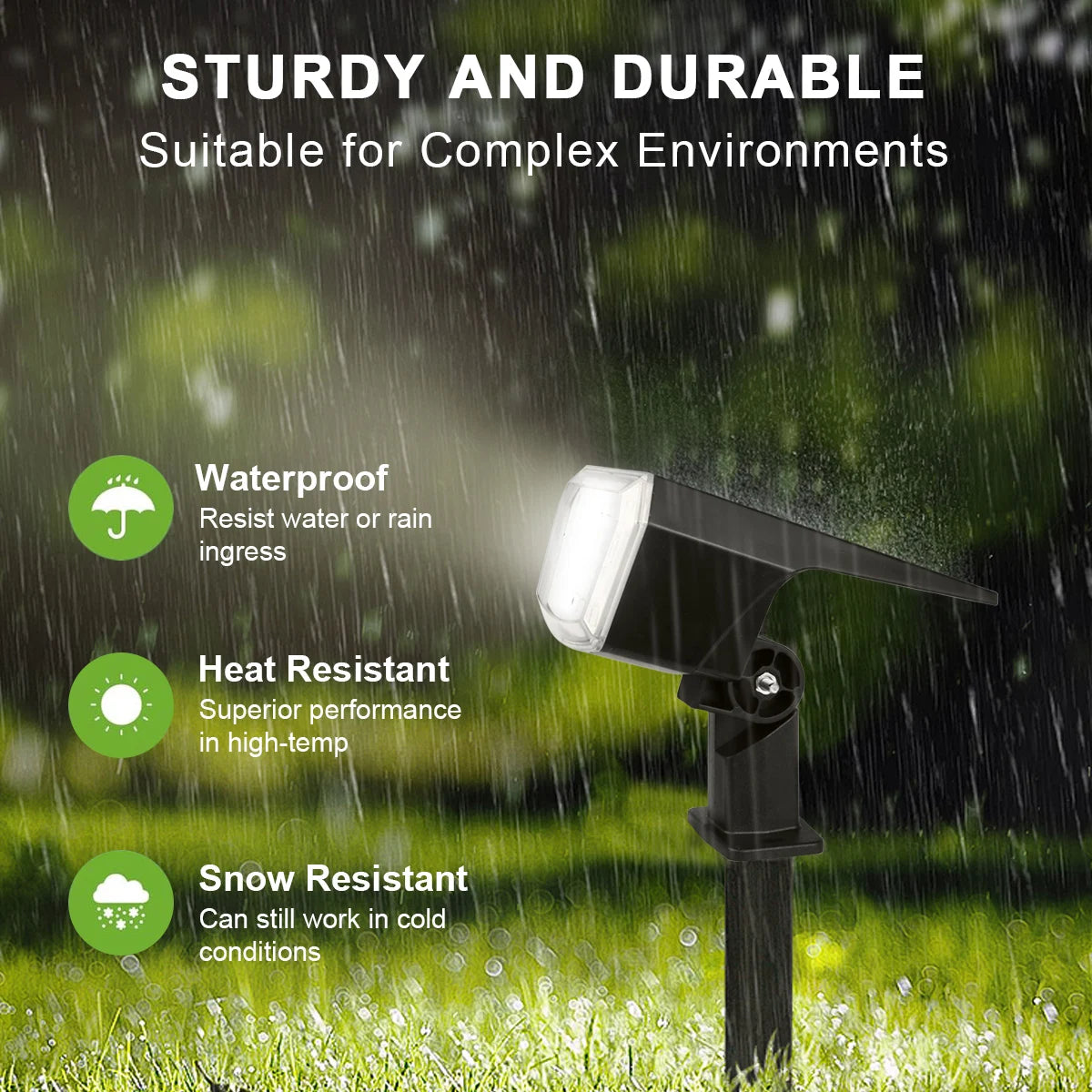 Holofote solar regulável com 3 modos, à prova d'água, jardim, paisagem, gramado, para quintal, entrada, pátio, quintal, passarela