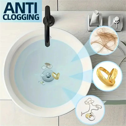 Universal Rebound Drain Plug Filter Basin, Pia de cromo pop-up, Captador de cabelo, Rolha de drenagem do banheiro, Fácil tipo push