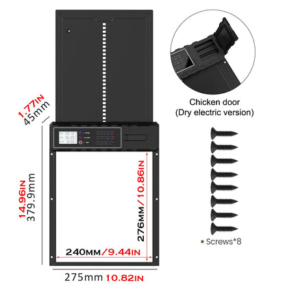 Porta automática de galinheiro, temporizador inteligente, abridor elétrico de alumínio, porta de galinheiro, fazenda, ferramenta de gerenciamento automático