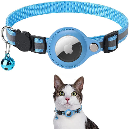 Airtag Case Coleira para Gato, Capa protetora para Anti Lost Locator, Dog Tracker Acessórios, Coleira Pet reflexiva com Bell, Suporte