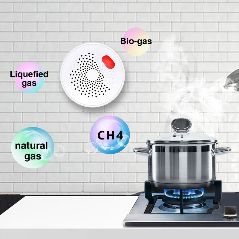 Tuya inteligente wifi sensor de gás natural combustível doméstico detector de vazamento de gás lpg proteção de segurança contra incêndio com alexa google