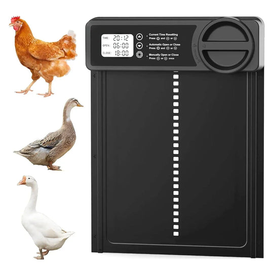 Porta automática de galinheiro, temporizador inteligente, abridor elétrico de alumínio, porta de galinheiro, fazenda, ferramenta de gerenciamento automático