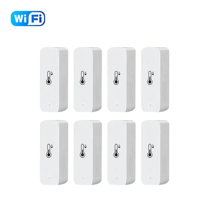 Tuya wifi/zigbee sensor de temperatura e umidade termômetro interno controle de vida inteligente para trabalho em casa com alexa google assistente