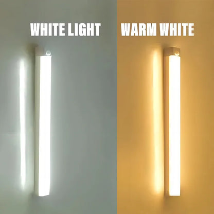 Sem fio LED Sensor de Movimento Luz, Luz Noturna, Tipo C Recarregável, Gabinete, Wardrobe Lamp, Backlight Escada, Cozinha