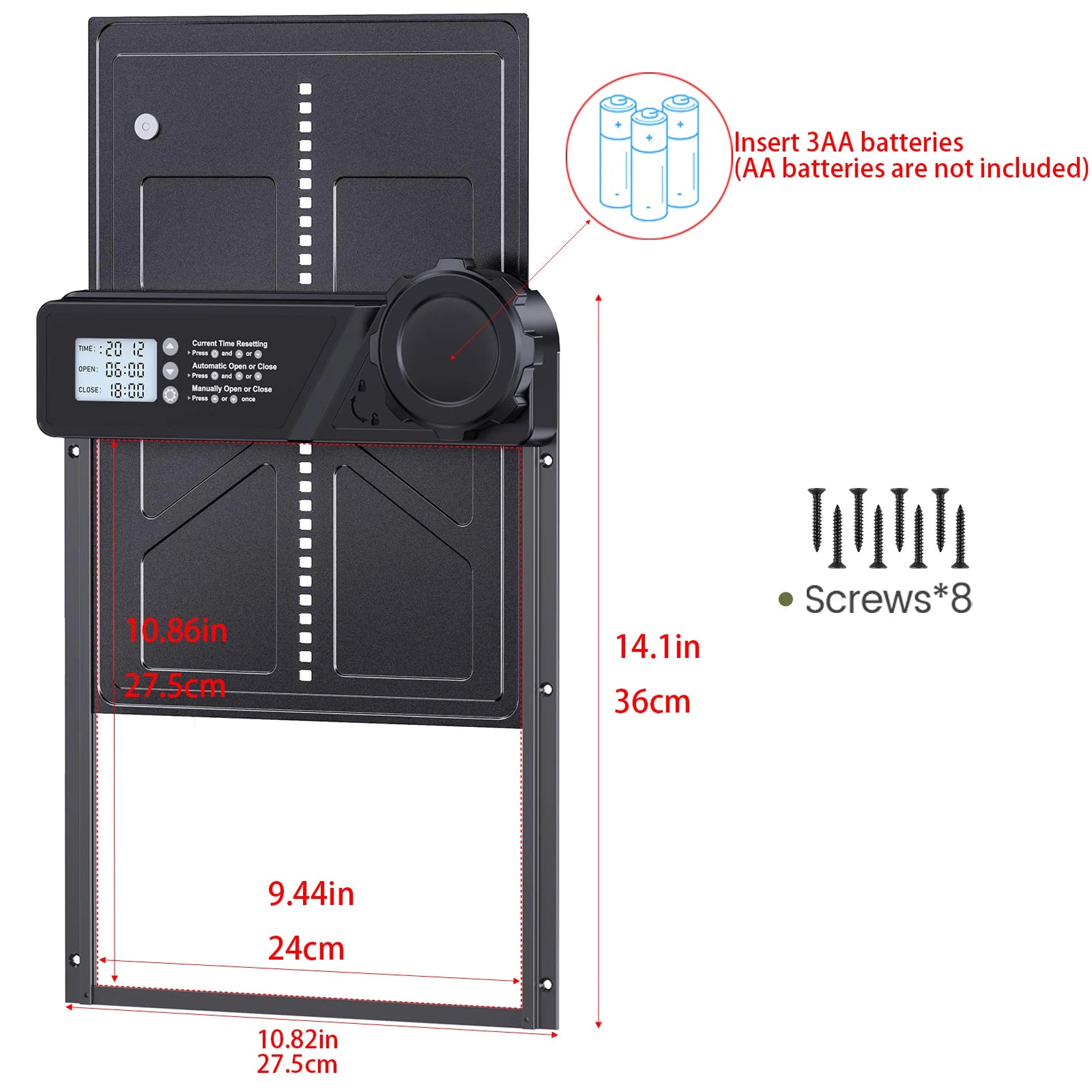 Porta automática de galinheiro, temporizador inteligente, abridor elétrico de alumínio, porta de galinheiro, fazenda, ferramenta de gerenciamento automático