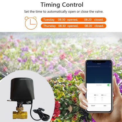 Atuador inteligente de válvula de esfera WiFi Tuya com controle de voz - Sistema de irrigação automática DIY para automação de água/gás em casa inteligente