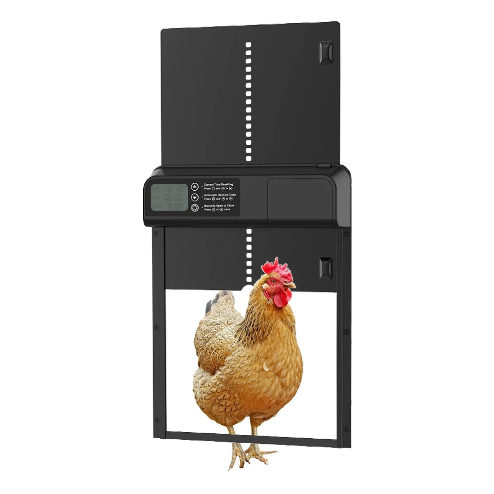 Porta automática de galinheiro, temporizador inteligente, abridor elétrico de alumínio, porta de galinheiro, fazenda, ferramenta de gerenciamento automático