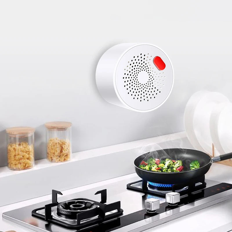 Tuya inteligente wifi sensor de gás natural combustível doméstico detector de vazamento de gás lpg proteção de segurança contra incêndio com alexa google