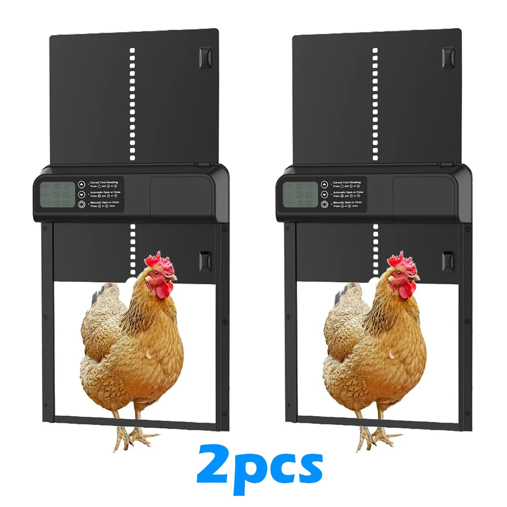 Porta automática de galinheiro, temporizador inteligente, abridor elétrico de alumínio, porta de galinheiro, fazenda, ferramenta de gerenciamento automático