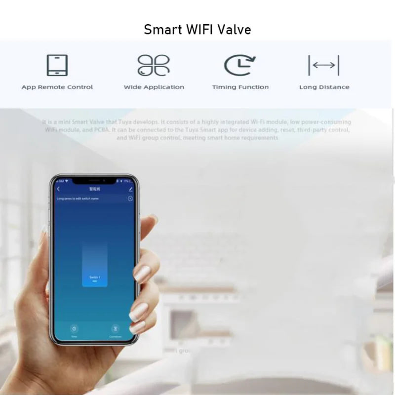 Atuador inteligente de válvula de esfera WiFi Tuya com controle de voz - Sistema de irrigação automática DIY para automação de água/gás em casa inteligente